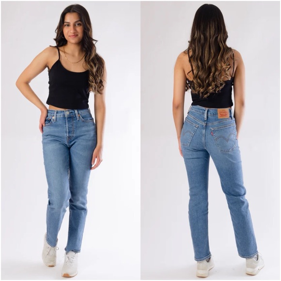 LEVI’S Wedgie Straight Fit Jeans in Summer Love In The Mist - Picture 4 of 14